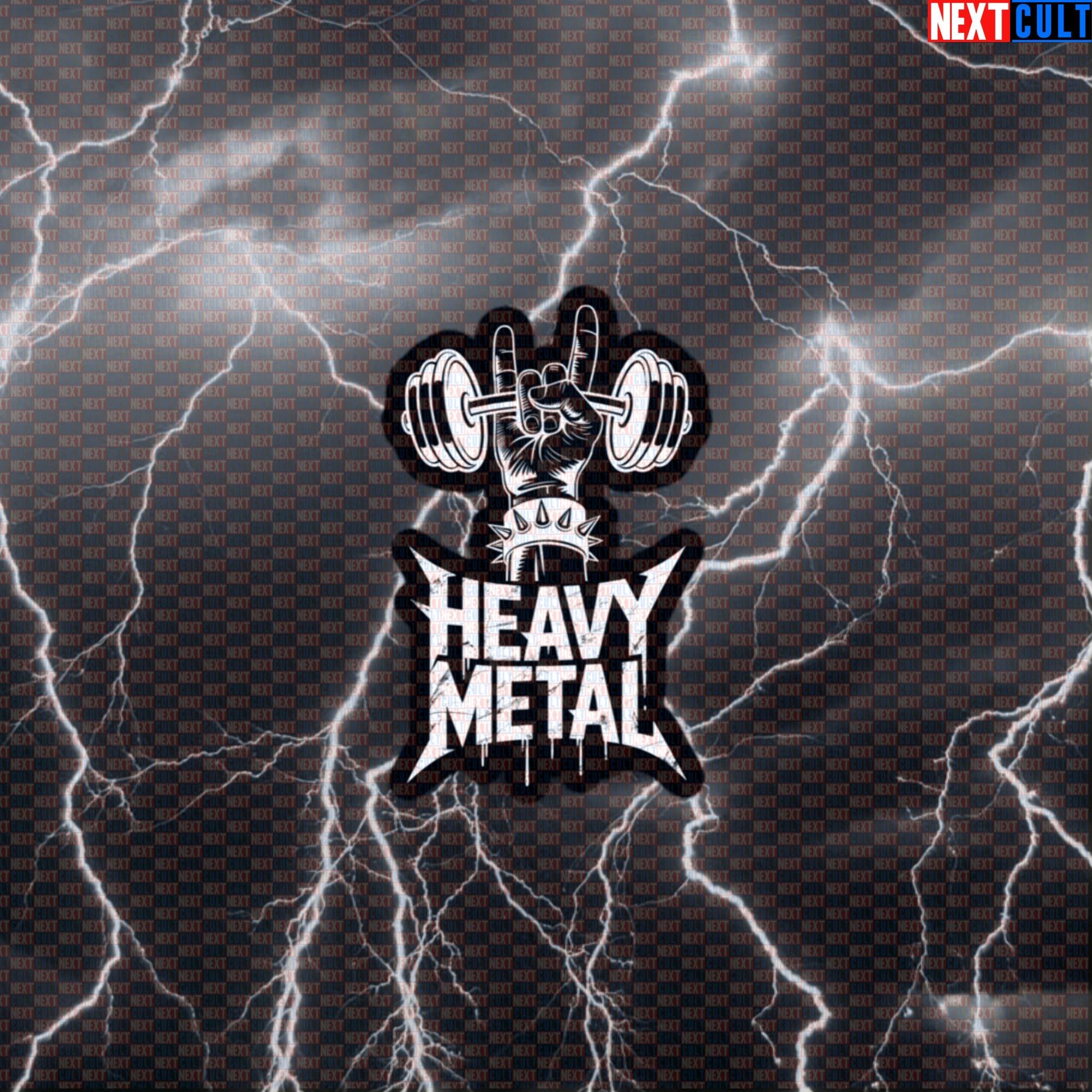 Heavy Metal Gym Sticker - Funny Rock On Workout Decal for Water Bottles & Gym Gear Default Title Stickers Next Cult Brand