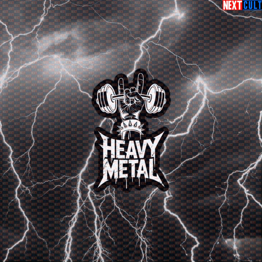 Heavy Metal Gym Sticker - Funny Rock On Workout Decal for Water Bottles & Gym Gear Default Title Stickers Next Cult Brand