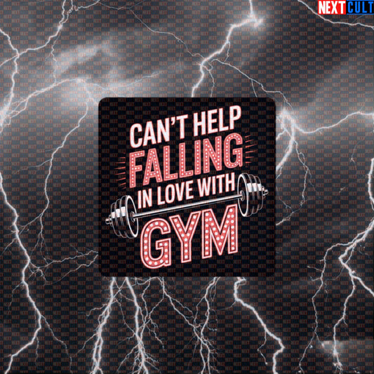 Can't Help Falling In Love With Gym Funny Sticker - Elvis Presley Gym Meme Decal for Water Bottles Default Title Stickers Bodybuilding Elvis Presley Fitness Gym Powerlifting Rock Music Valentine's Day Workout Next Cult Brand