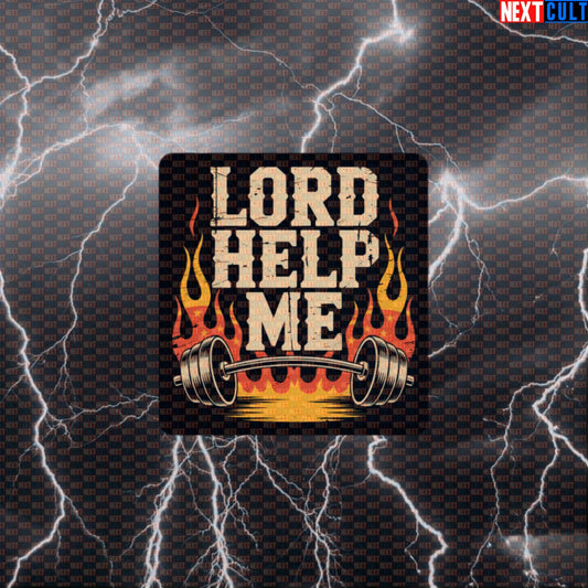 Lord Help Me With This Lift Funny Gym Sticker - Lynyrd Skynyrd Workout Decal for Water Bottles Default Title Stickers Bodybuilding Fitness Gym Lynyrd Skynyrd Powerlifting Rock Music Workout Next Cult Brand