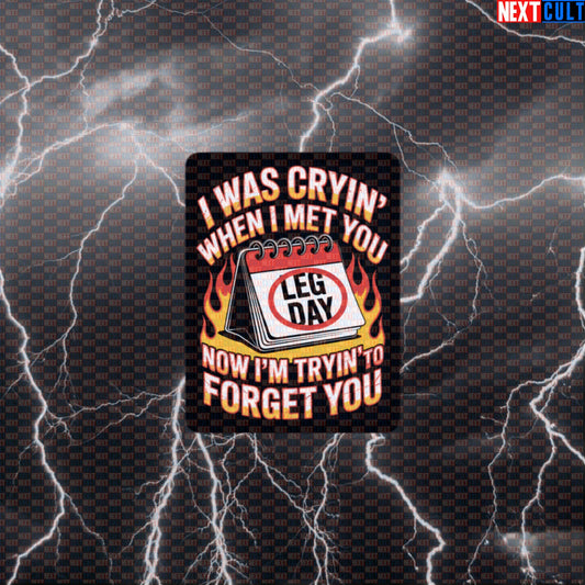 Hilarious Leg Day Meme Sticker - Rock Music Gym Sticker & Funny Workout Decal for Water Bottles & Gym Lockers Default Title Stickers Aerosmith Bodybuilding Fitness Gym Leg Day Powerlifting Rock Music Workout Next Cult Brand