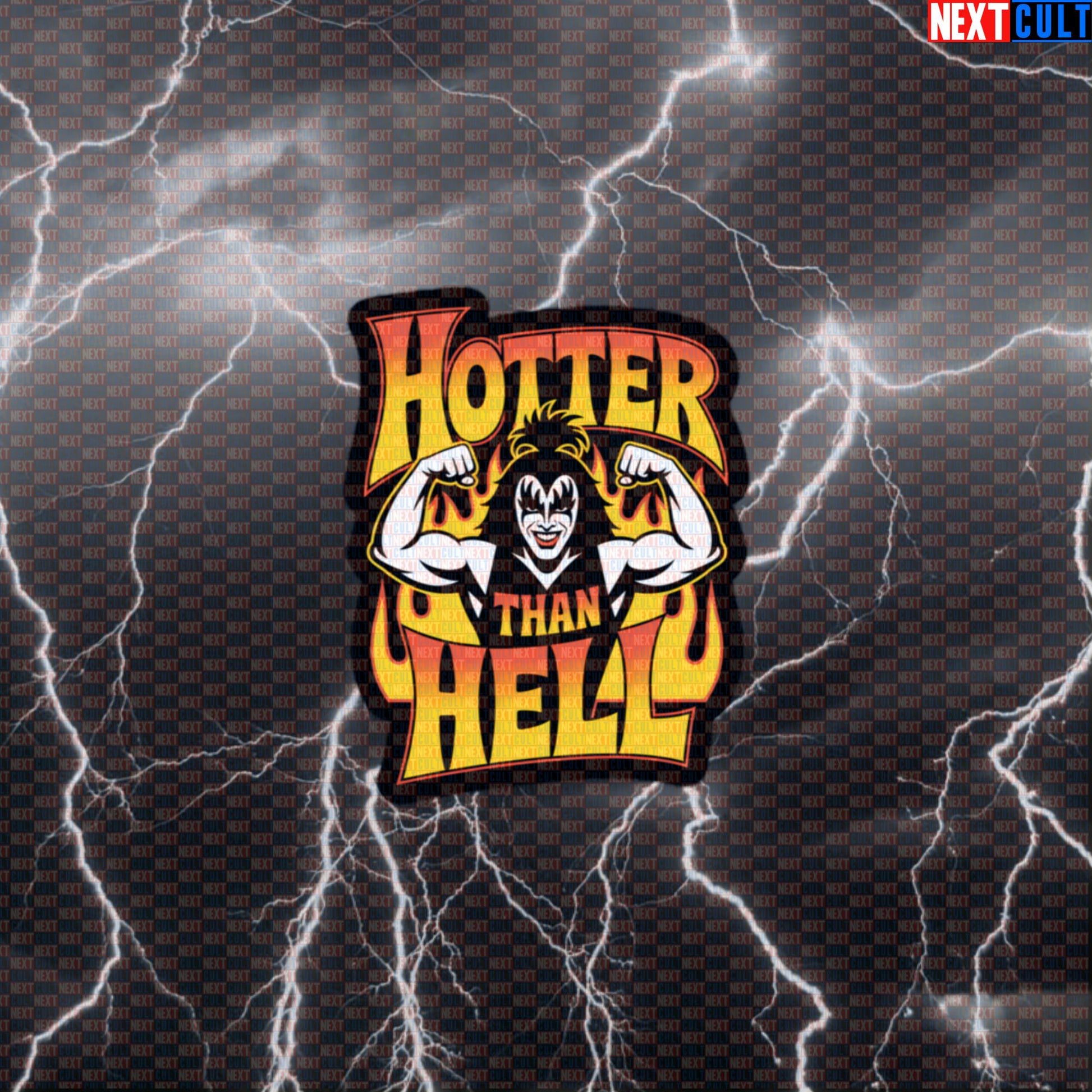 Hotter Than Hell Funny Gym Sticker - KISS Rock Music Decal for Water Bottles & Gym Gear Default Title Stickers Bodybuilding Fitness Gym KISS Rock Music Workout Next Cult Brand
