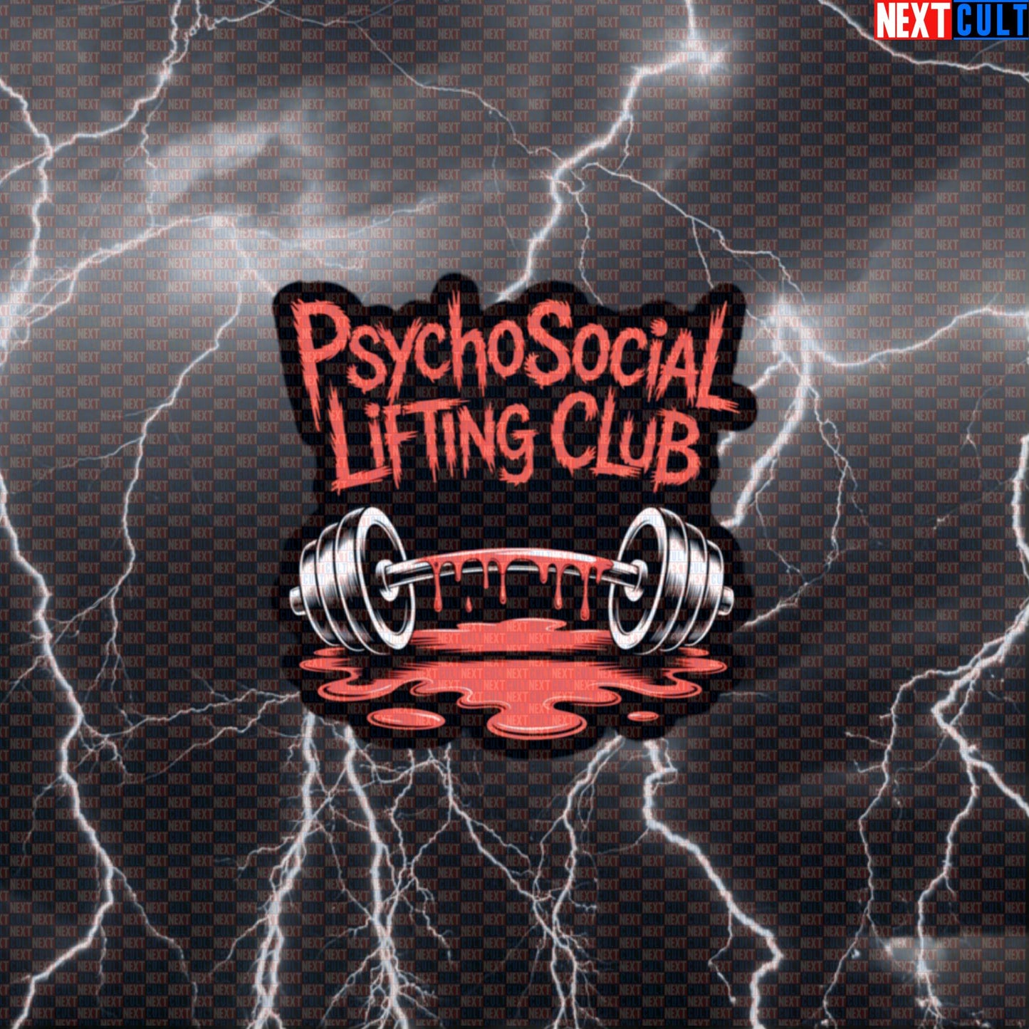 Psychosocial Lifting Club Funny Gym Sticker - Heavy Metal Lifting Decal for Gym Gear Default Title Stickers Bodybuilding Fitness Gym Powerlifting Rock Music Slipknot Workout Next Cult Brand