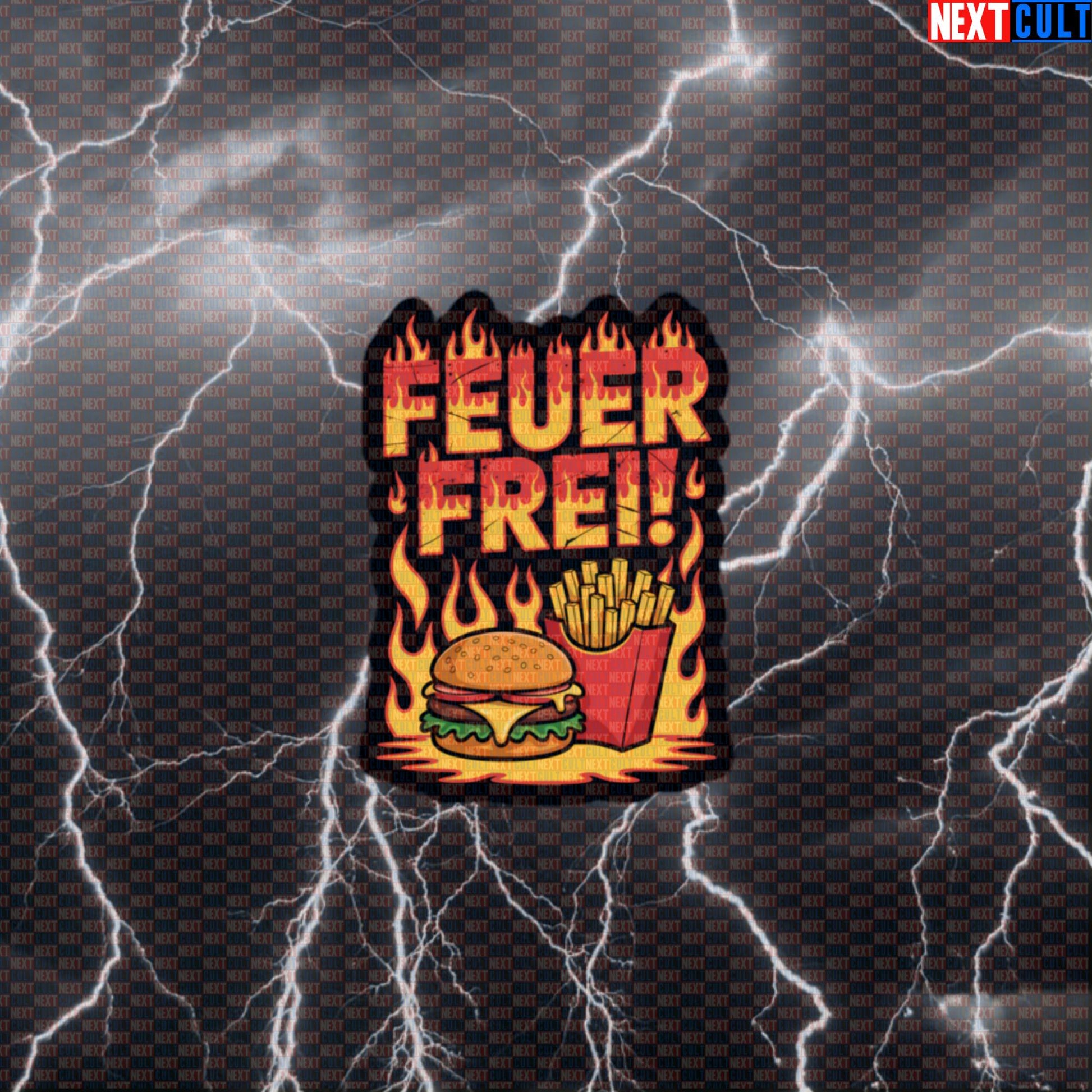 Feur Frei Funny Gym Sticker - Rammstein Workout Meme Decal for Water Bottles & Gym Gear Default Title Stickers Bodybuilding Bulking Fast Food Fitness Gym Rammstein Rock Music Workout Next Cult Brand