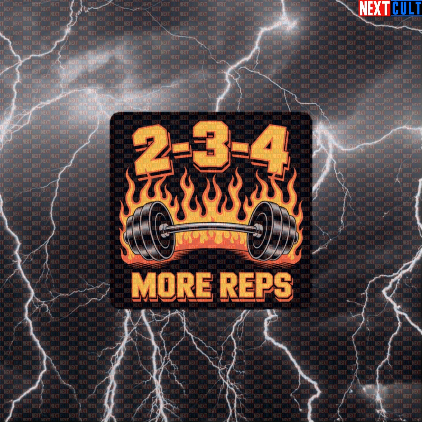 2-3-4 More Reps Rammstein Funny Gym Sticker - Heavy Metal Workout Decal for Lifters Default Title Stickers Bodybuilding Fitness Gym Rammstein Rock Music Workout Next Cult Brand