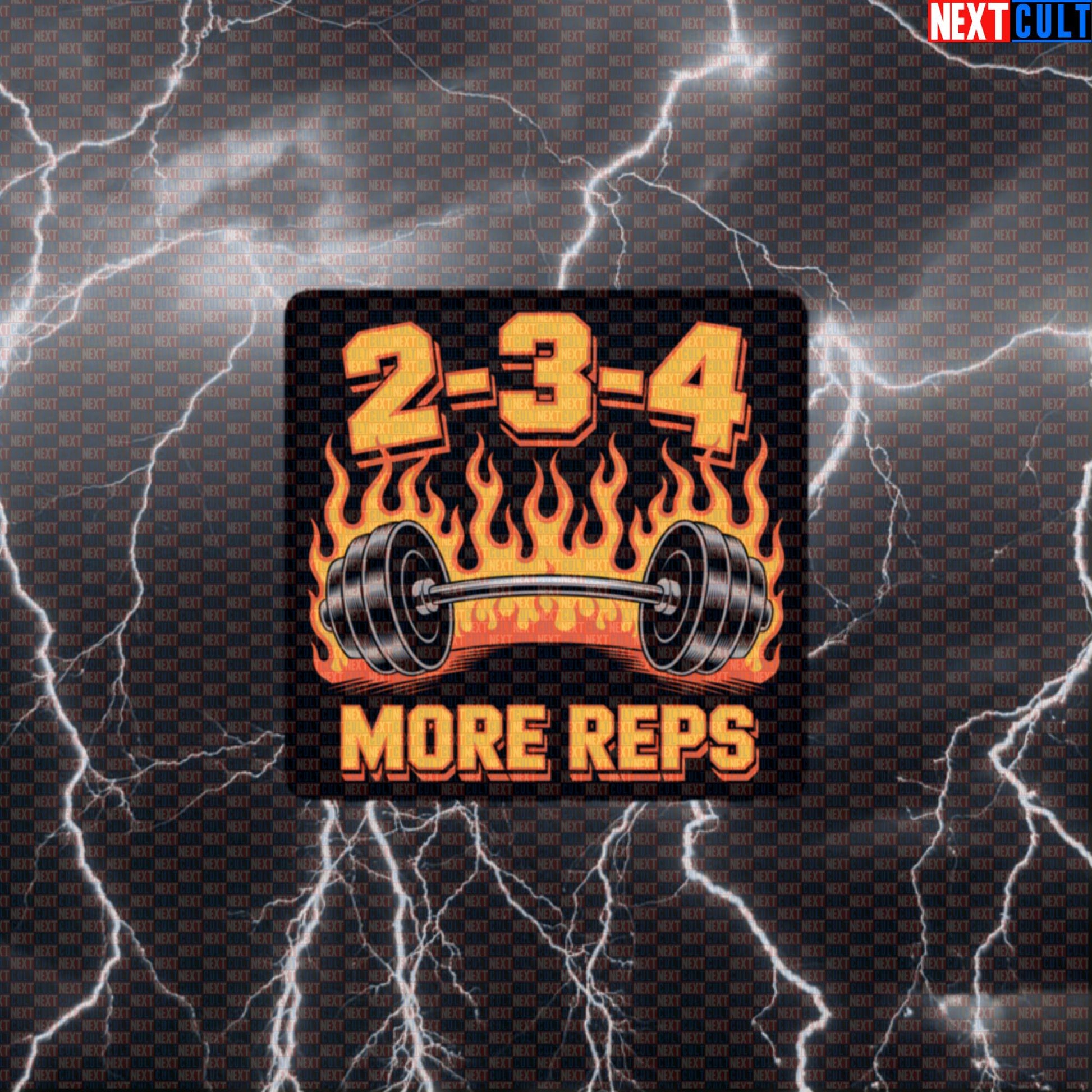 2-3-4 More Reps Rammstein Funny Gym Sticker - Heavy Metal Workout Decal for Lifters Default Title Stickers Bodybuilding Fitness Gym Rammstein Rock Music Workout Next Cult Brand