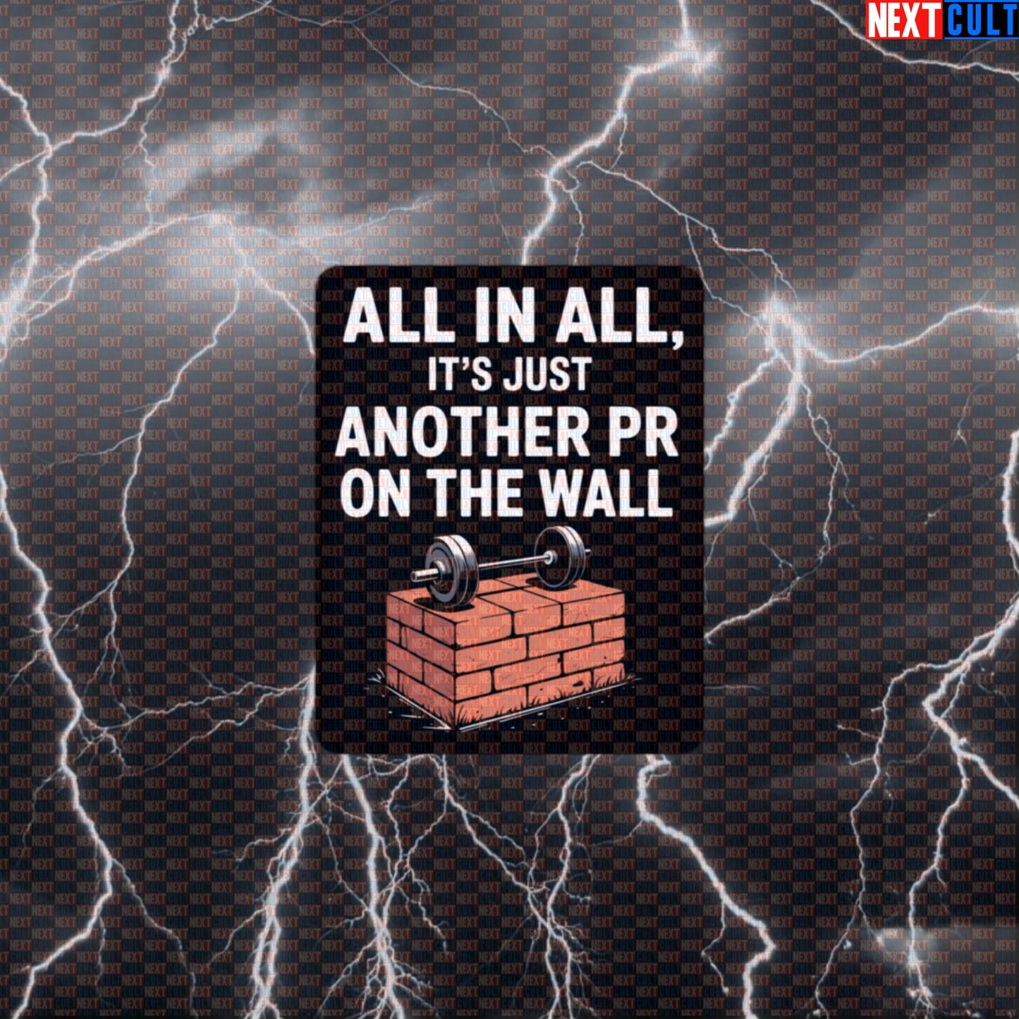 All In All Its Just Another PR On The Wall Funny Gym Sticker - Pink Floyd Meme Decal for Water Bottles Default Title Stickers Bodybuilding Fitness Gym Pink Floyd Powerlifting Rock Music Workout Next Cult Brand