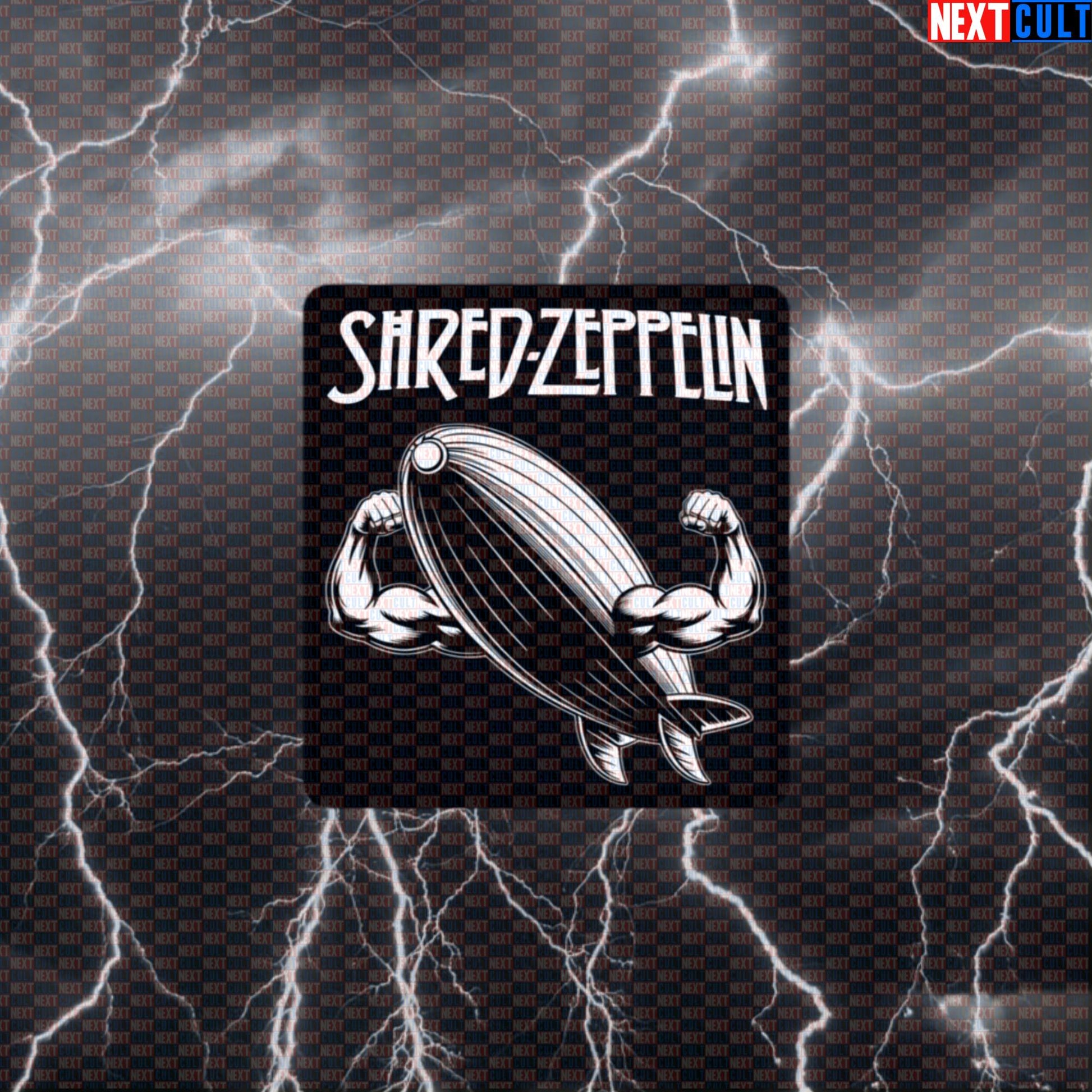 Shred Zeppelin Funny Gym Sticker - Rock Music Meme Decal for Water Bottles & Gym Gear Default Title Stickers Bodybuilding Fitness Gym Led Zeppelin Rock Music Workout Next Cult Brand
