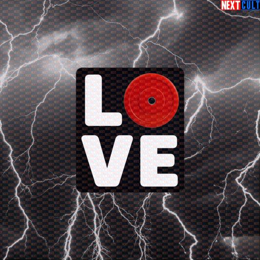 I Love Weights Valentine's Gym Sticker - Red Bumper Plate Heart Funny Workout Decal Default Title Stickers Bodybuilding Fitness Gym Powerlifting Valentine's Day Workout Next Cult Brand