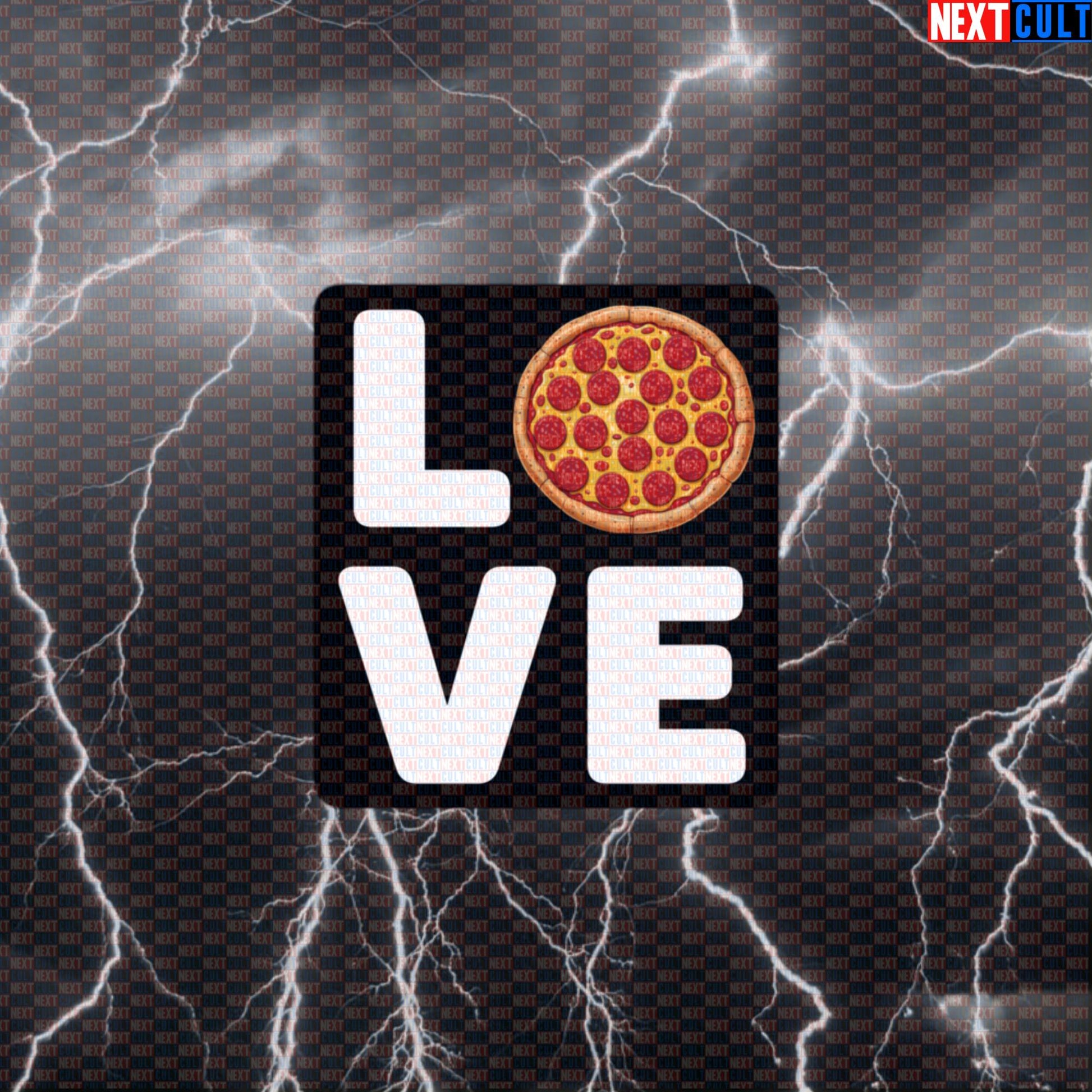 I Love Pizza Funny Gym Sticker | Pizza Lifting Valentine's Day Decal for Gym Gear Default Title Stickers Bodybuilding Bulking Fast Food Fitness Gym Pizza Valentine's Day Workout Next Cult Brand