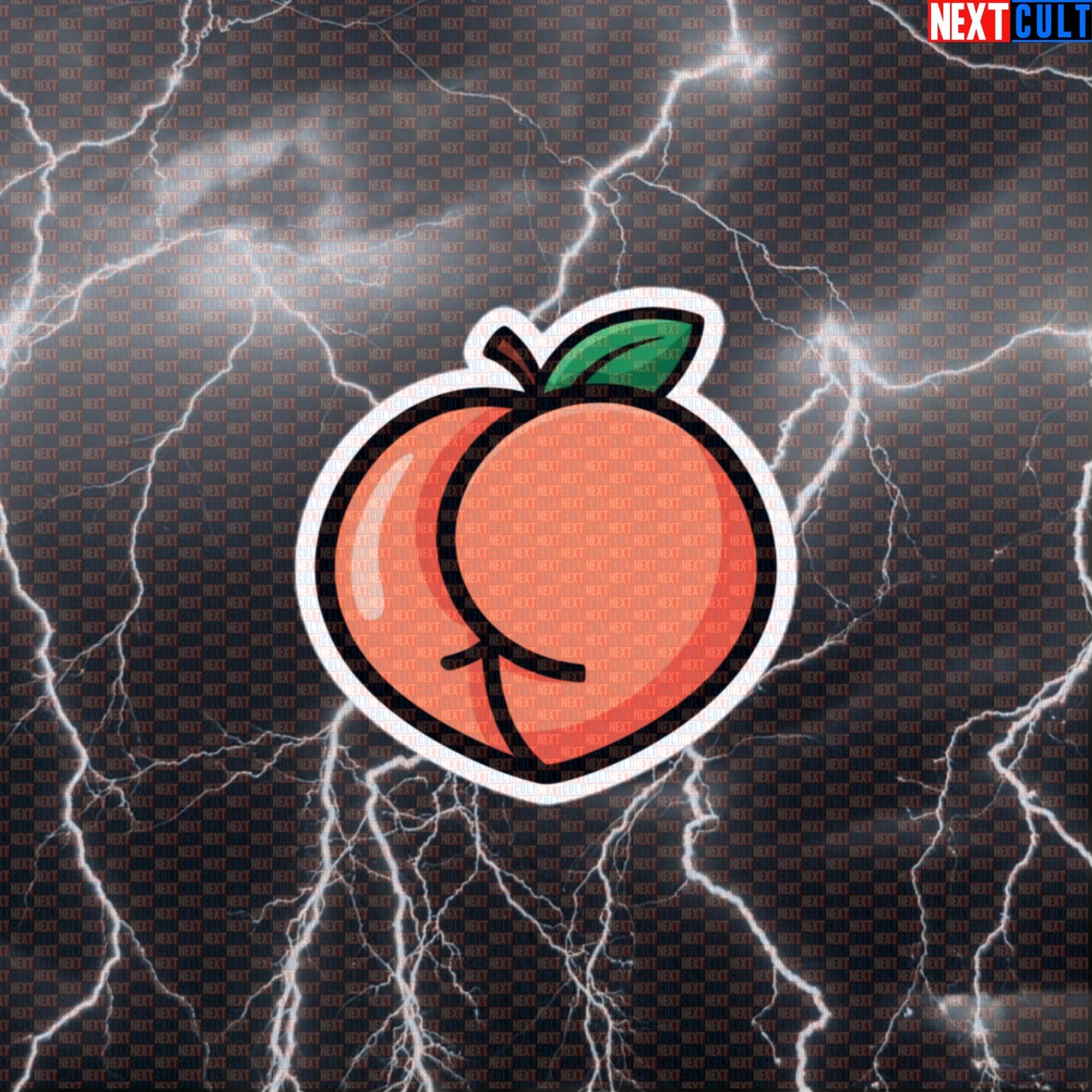 I Love Booty Peach Funny Gym Sticker - Valentine's Leg Day Meme Decal for Water Bottles Default Title Stickers Bodybuilding Fast Food Fitness Gym Leg Day Powerlifting Valentine's Day Workout Next Cult Brand