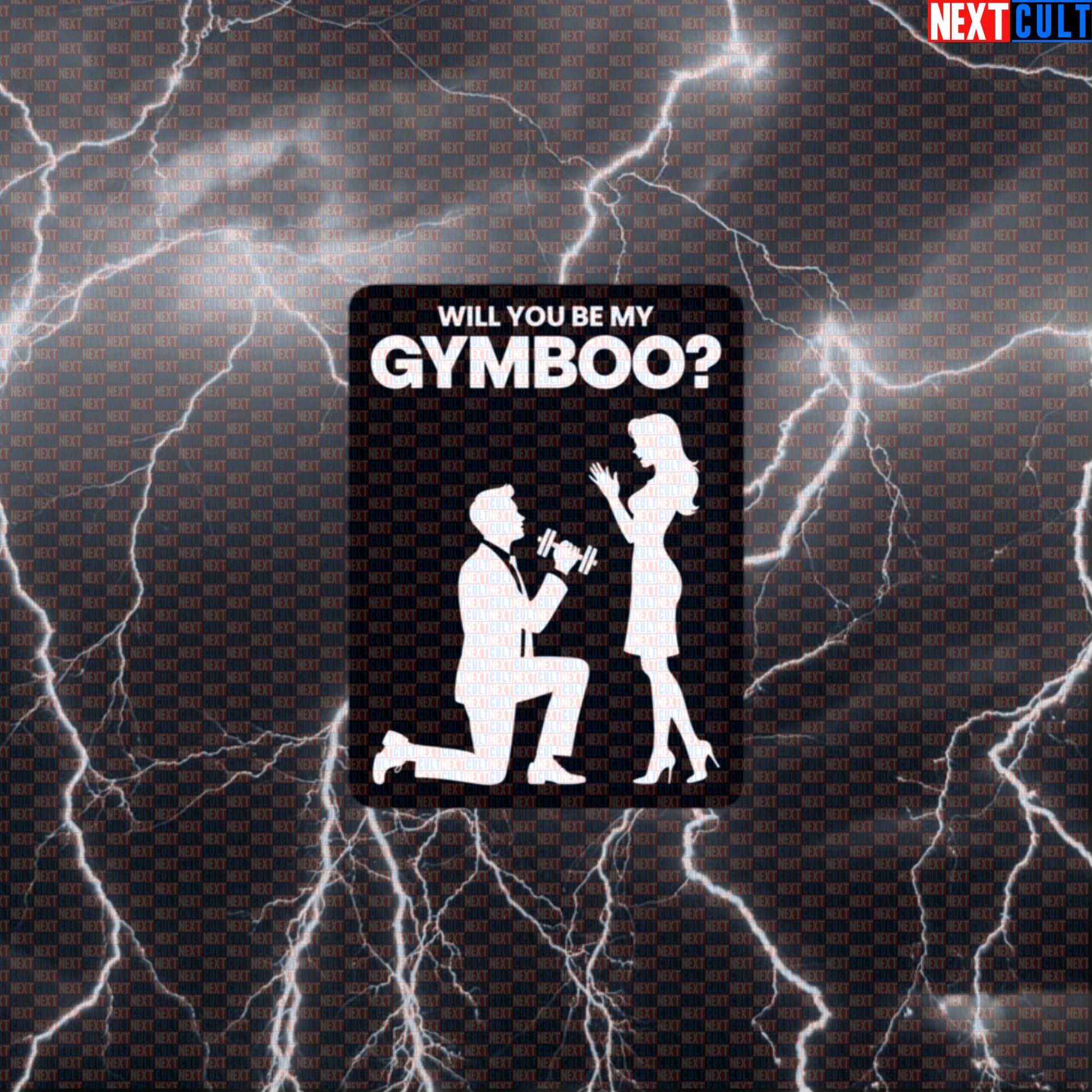 Will You Be My Gymboo? Funny Gym Proposal Valentine's Day Workout Sticker Decal Default Title Stickers Bodybuilding Fitness Gym Powerlifting Valentine's Day Workout Next Cult Brand