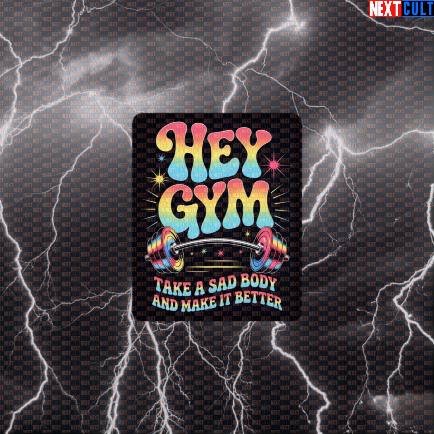 Hey Gym Take A Sad Body And Make It Better Funny Gym Sticker - Beatles Meme Workout Decal Default Title Stickers Bodybuilding Fitness Gym Rock Music The Beatles Workout Next Cult Brand