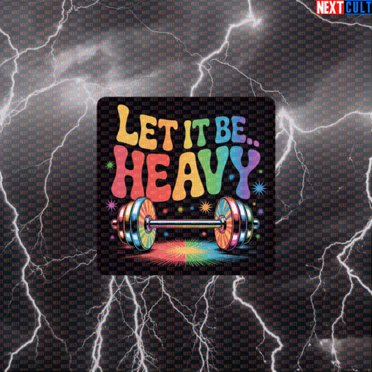 Let It Be Heavy Funny Gym Sticker - Beatles Parody Workout Decal for Gym Gear Default Title Stickers Bodybuilding Fitness Gym Powerlifting Rock Music The Beatles Workout Next Cult Brand