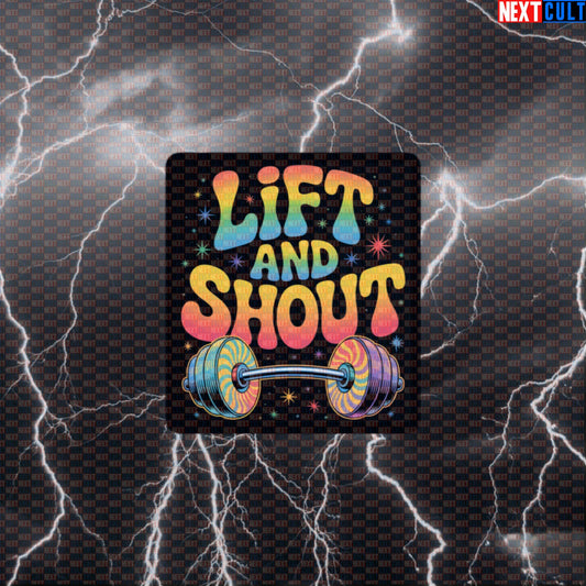 Lift And Shout Funny Gym Sticker - Beatles Rock Music Meme Decal for Water Bottles Default Title Stickers Bodybuilding Fitness Gym Powerlifting Rock Music The Beatles Workout Next Cult Brand