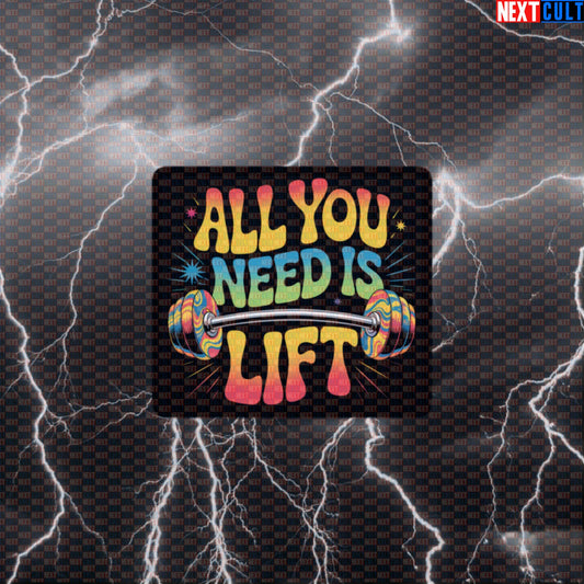 All You Need Is Lift Funny Gym Sticker | Beatles Meme Workout Decal for Water Bottles & Gear Default Title Stickers Bodybuilding Fitness Gym Powerlifting Rock Music The Beatles Workout Next Cult Brand