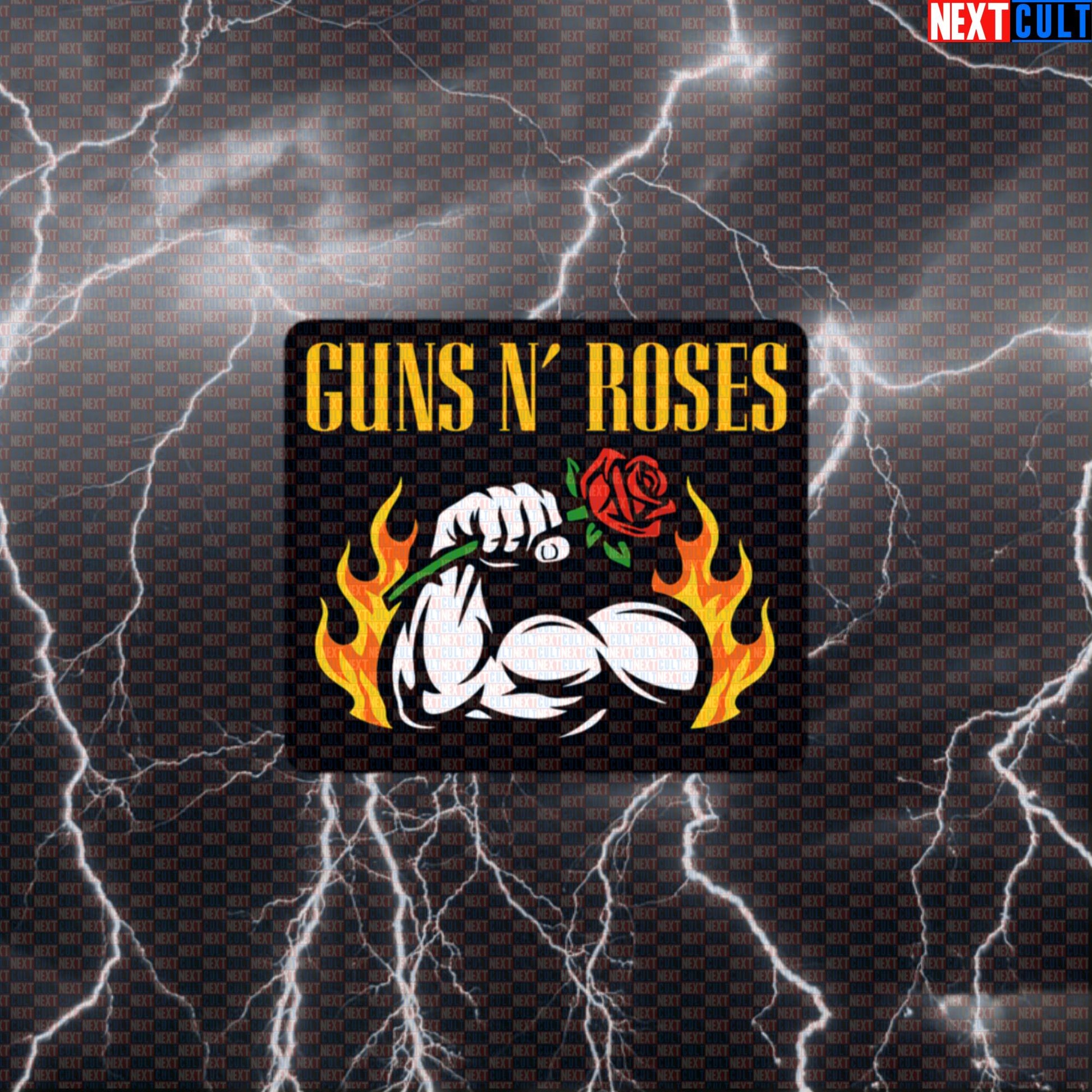 Big Guns Rock Gym Sticker Funny Workout Decal for Lifters Who Love Rock Music, Big Biceps and Gym Gains Default Title Stickers Bodybuilding Fitness Guns N' Roses Gym Rock Music Workout Next Cult Brand