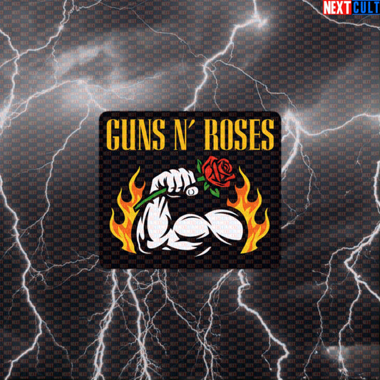 Big Guns Rock Gym Sticker Funny Workout Decal for Lifters Who Love Rock Music, Big Biceps and Gym Gains Default Title Stickers Bodybuilding Fitness Guns N' Roses Gym Rock Music Workout Next Cult Brand