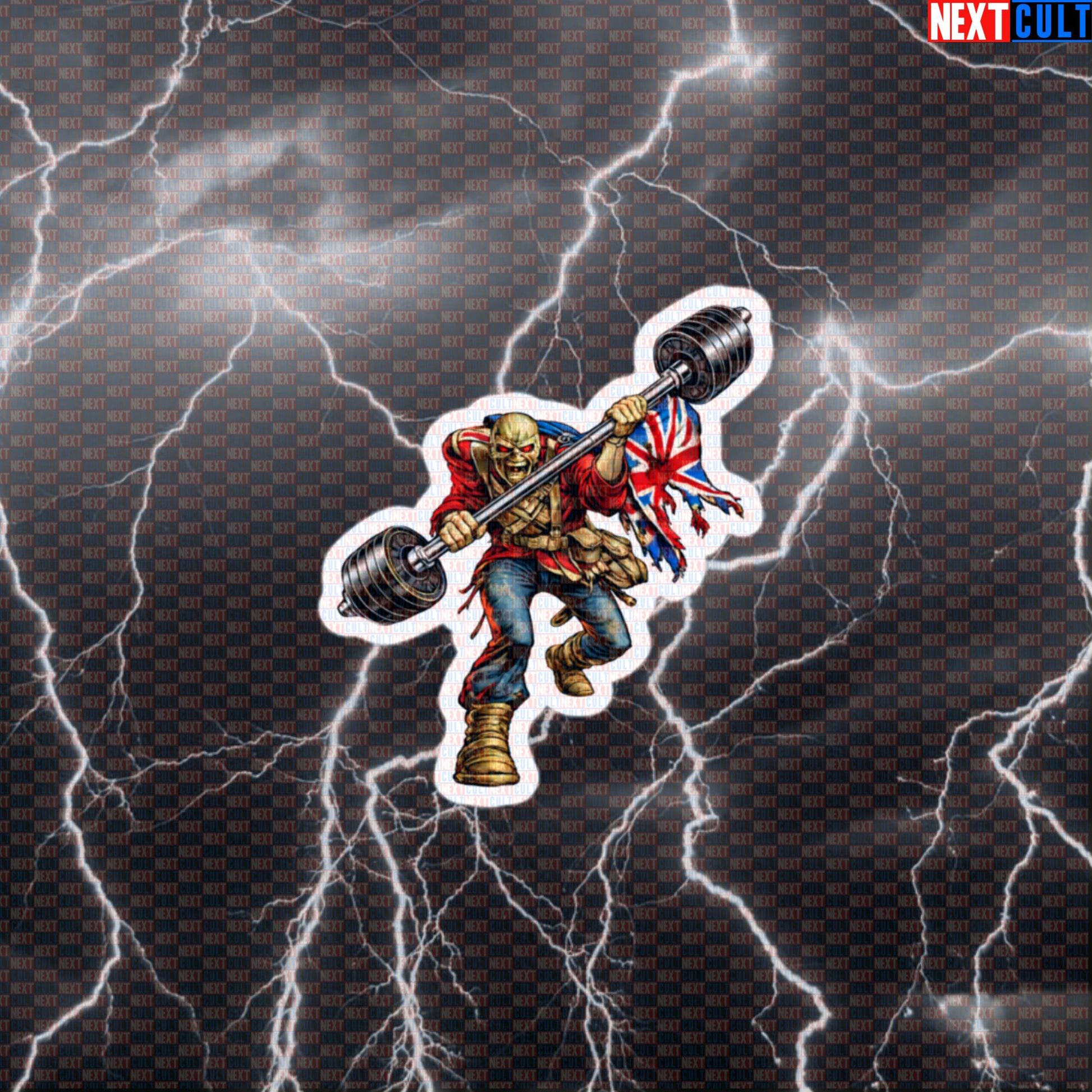 Gym Trooper Eddie Heavy Metal Funny Gym Sticker Decal for Lifting, Bodybuilding, Fitness & Rock Music Fans Default Title Stickers Bodybuilding Fitness Gym Iron Maiden Powerlifting Rock Music Workout Next Cult Brand