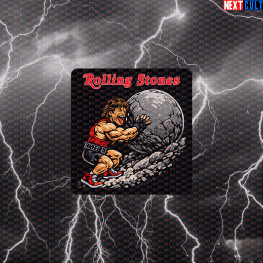 Rolling Stones Strongman Atlas Stone Funny Gym Sticker — Rock Music Fitness Powerlifting Meme Decal for Lifters & Gains Default Title Fitness Gym Rock Music Strongman The Rolling Stones Workout Next Cult Brand