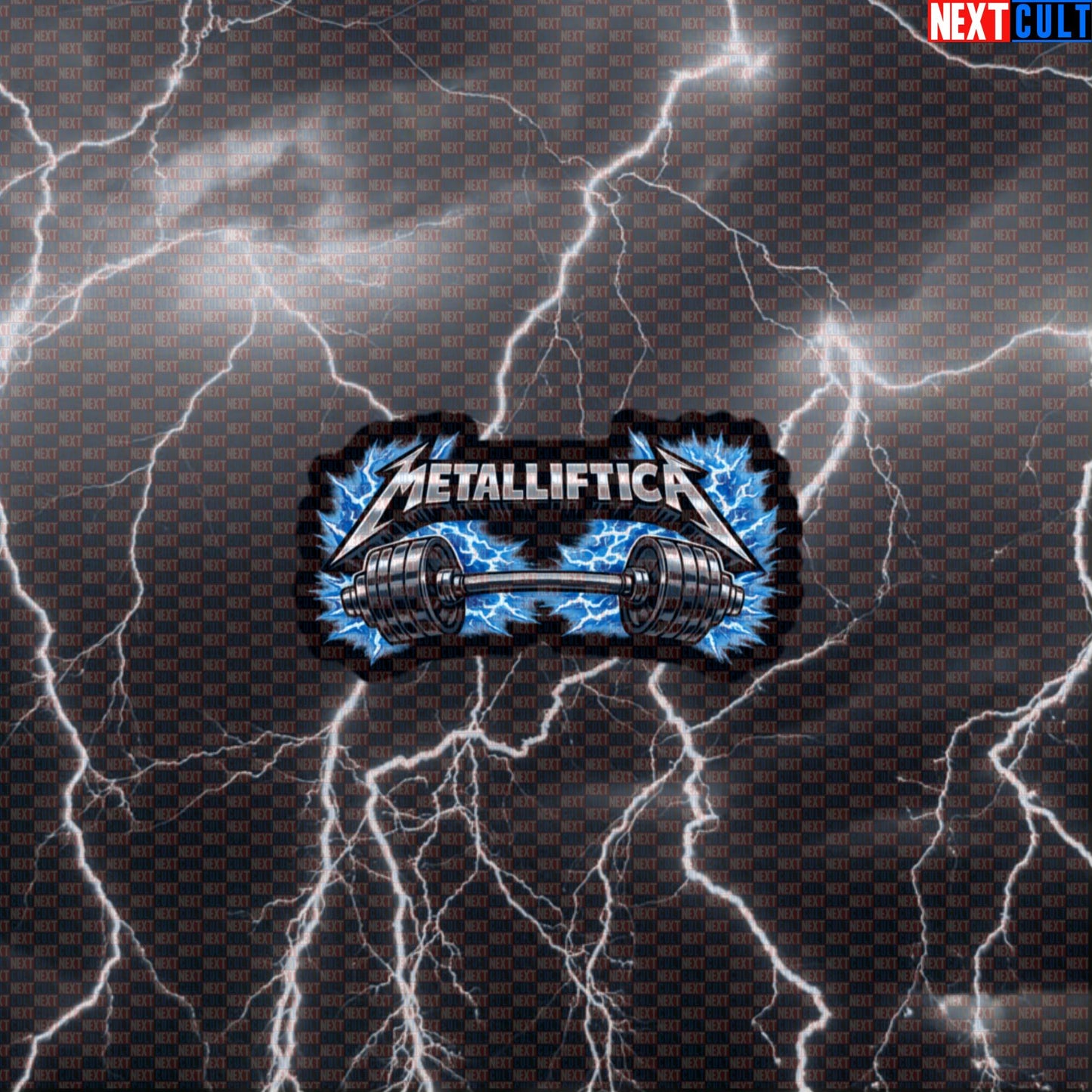 Metalliftica Metallica Heavy Metal Funny Gym Sticker — Rock Music Fitness Meme Decal for Bodybuilding, Powerlifting & Lifting Metal Default Title Bodybuilding Fitness Gym Metallica Powerlifting Rock Music Workout Next Cult Brand