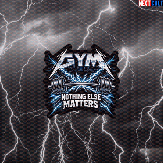Gym Nothing Else Matters Metallica Funny Gym Sticker — Rock Music Bodybuilding & Powerlifting Meme Decal for Fitness Lifters Default Title Stickers Next Cult Brand