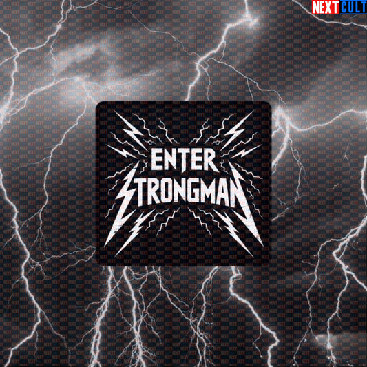 Enter Strongman Funny Gym Sticker Decal for Water Bottles Laptops Gym Gear Metal Music Fans Default Title Fitness Gym Metallica Rock Music Strongman Workout Next Cult Brand