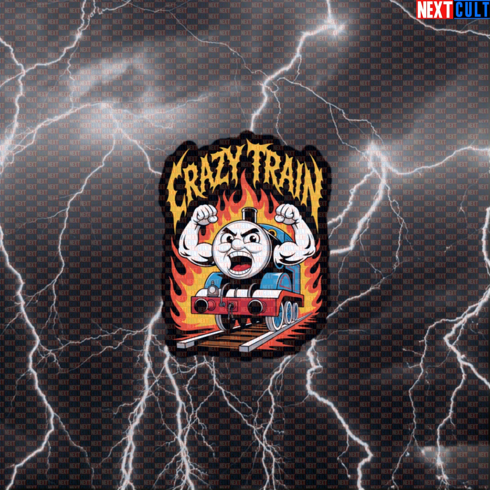 Crazy Train Funny Gym Sticker Decal for Water Bottles Laptops Gym Gear Metal Fans Default Title Bodybuilding Fitness Gym Ozzy Osbourne Powerlifting Rock Music TV Workout Next Cult Brand