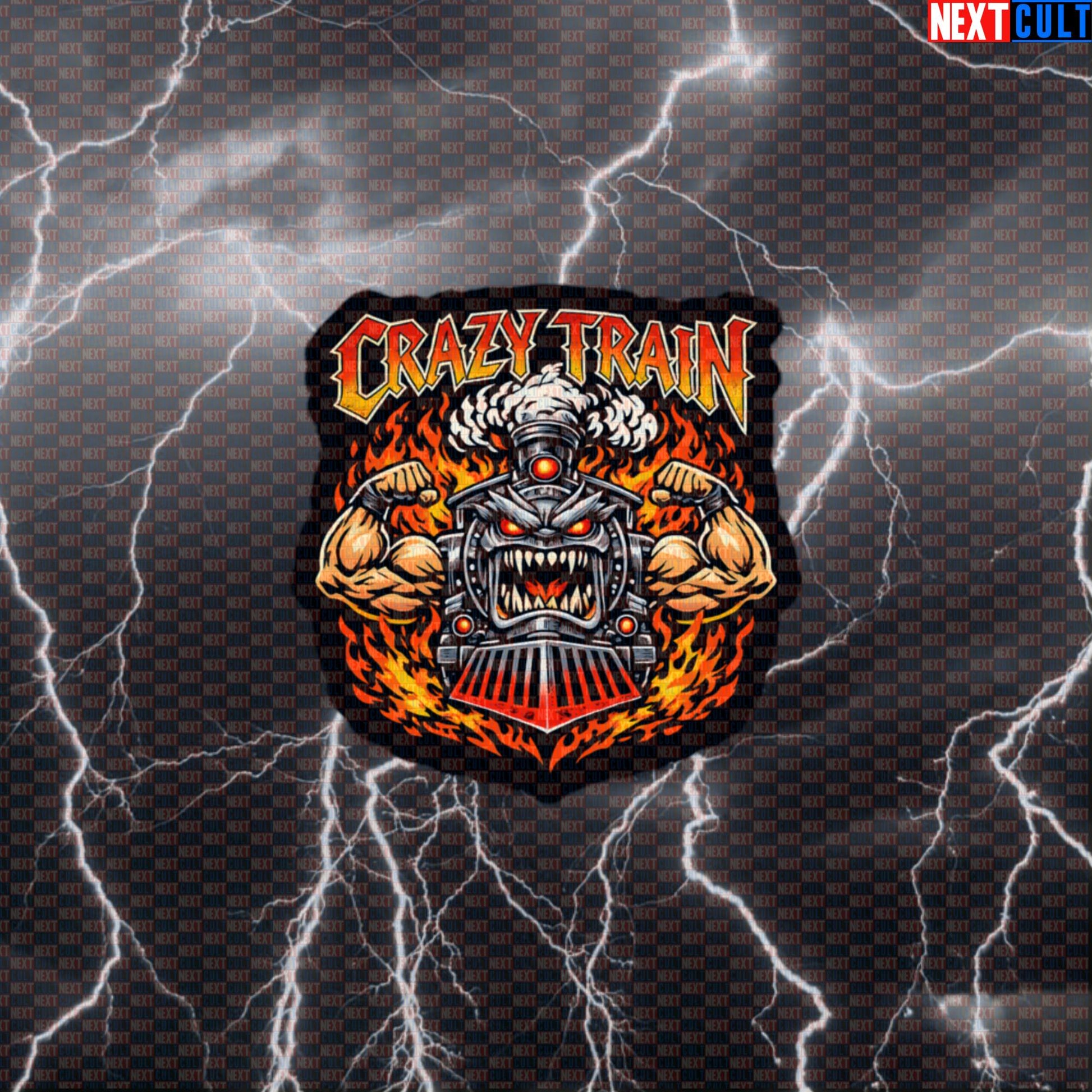 Crazy Train Funny Gym Sticker Heavy Metal Workout Sticker Ozzy Osbourne Rock Music Lifting Decal Default Title Stickers Next Cult Brand