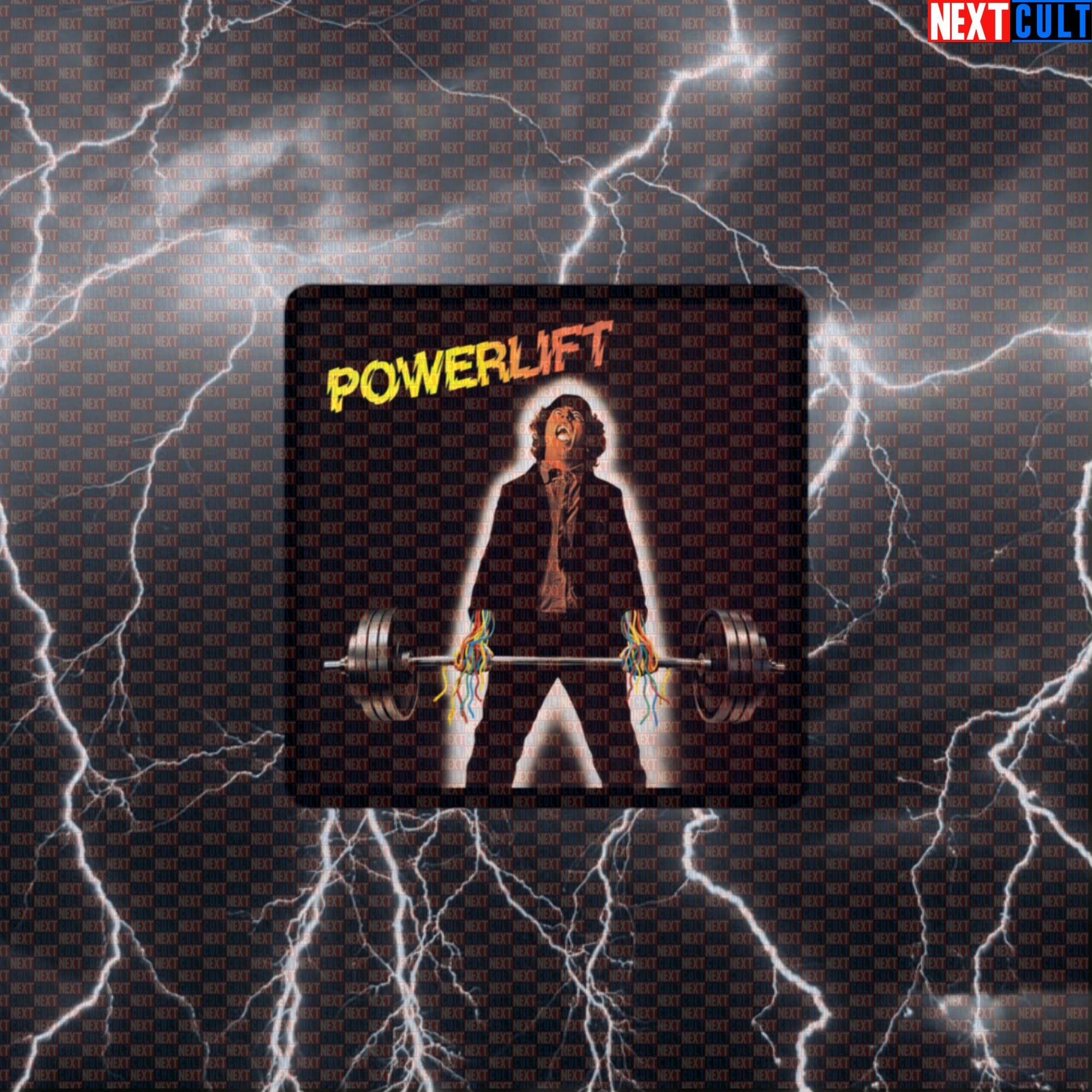 Powerlift Deadlifts Funny Gym Sticker Powerage Album Parody AC/DC Heavy Metal Workout Decal Default Title AC/DC Bodybuilding Fitness Gym Leg Day Powerlifting Rock Music Workout Next Cult Brand