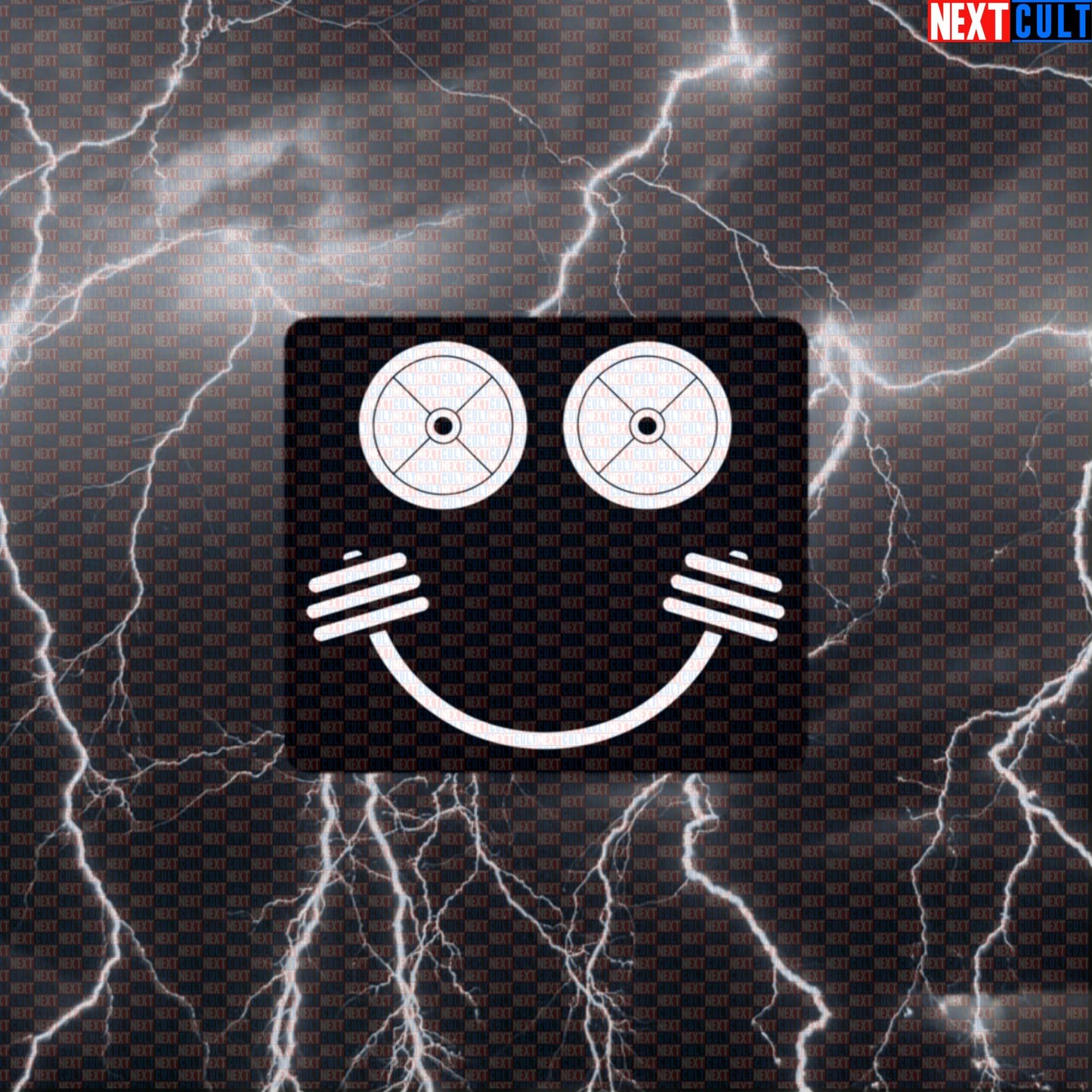 Gym Makes Me Happy Funny Gym Sticker Smiley Face Decal for Water Bottles Laptops Default Title Stickers Next Cult Brand