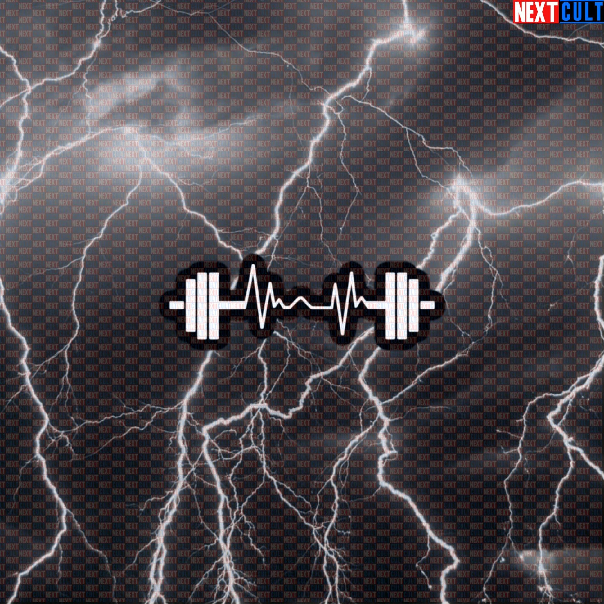 Barbell Heartbeat Funny Gym Sticker Decal for Water Bottles Laptops Powerlifting Fans Default Title Stickers Next Cult Brand