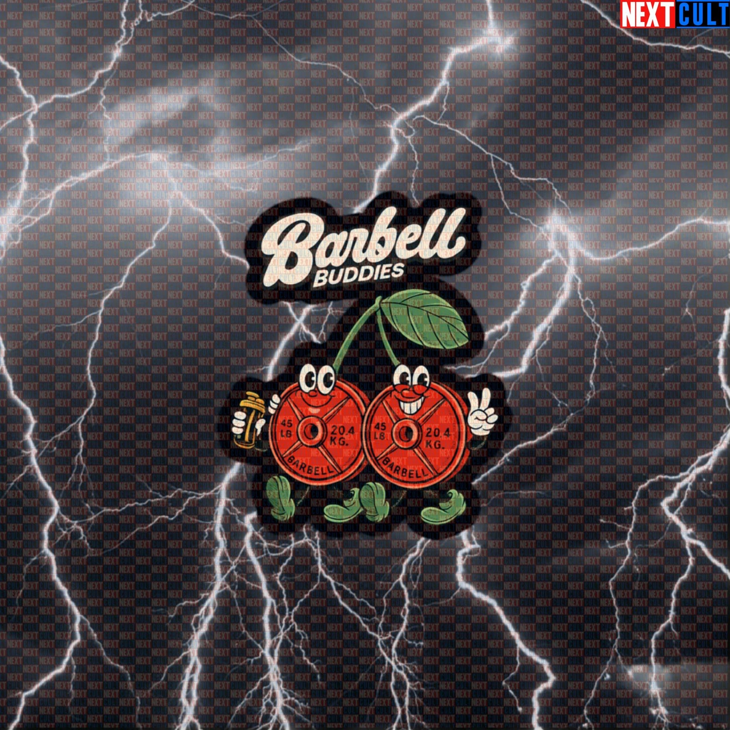 Barbell Buddies Funny Gym Sticker for Gym Buddies, Friendship, and Lifting Together Default Title Bodybuilding Fast Food Fitness Gym Powerlifting Workout Next Cult Brand