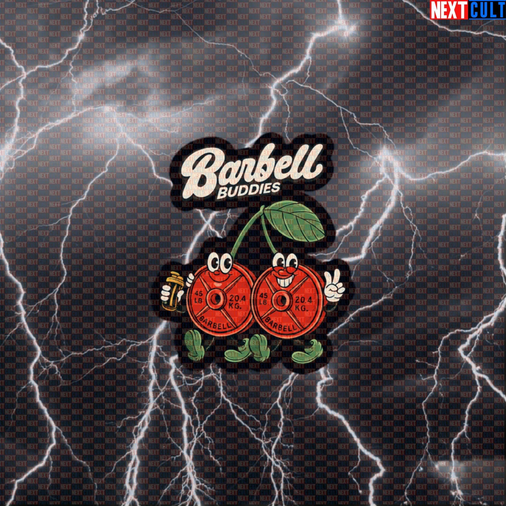 Barbell Buddies Funny Gym Sticker for Gym Buddies, Friendship, and Lifting Together Default Title Bodybuilding Fast Food Fitness Gym Powerlifting Workout Next Cult Brand