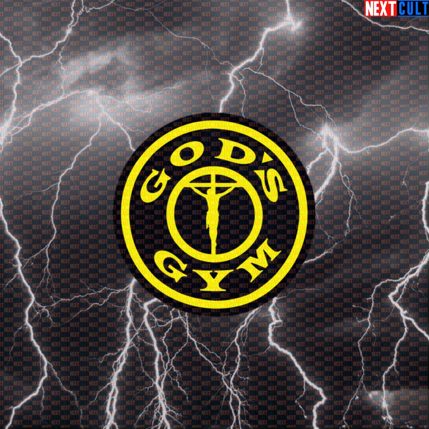 God’s Gym Funny Gym Sticker Decal Jesus Gold’s Gym Parody for Water Bottles Laptops Gym Gear Workout Sticker Default Title Bodybuilding Easter Fitness Gym Jesus Workout Next Cult Brand