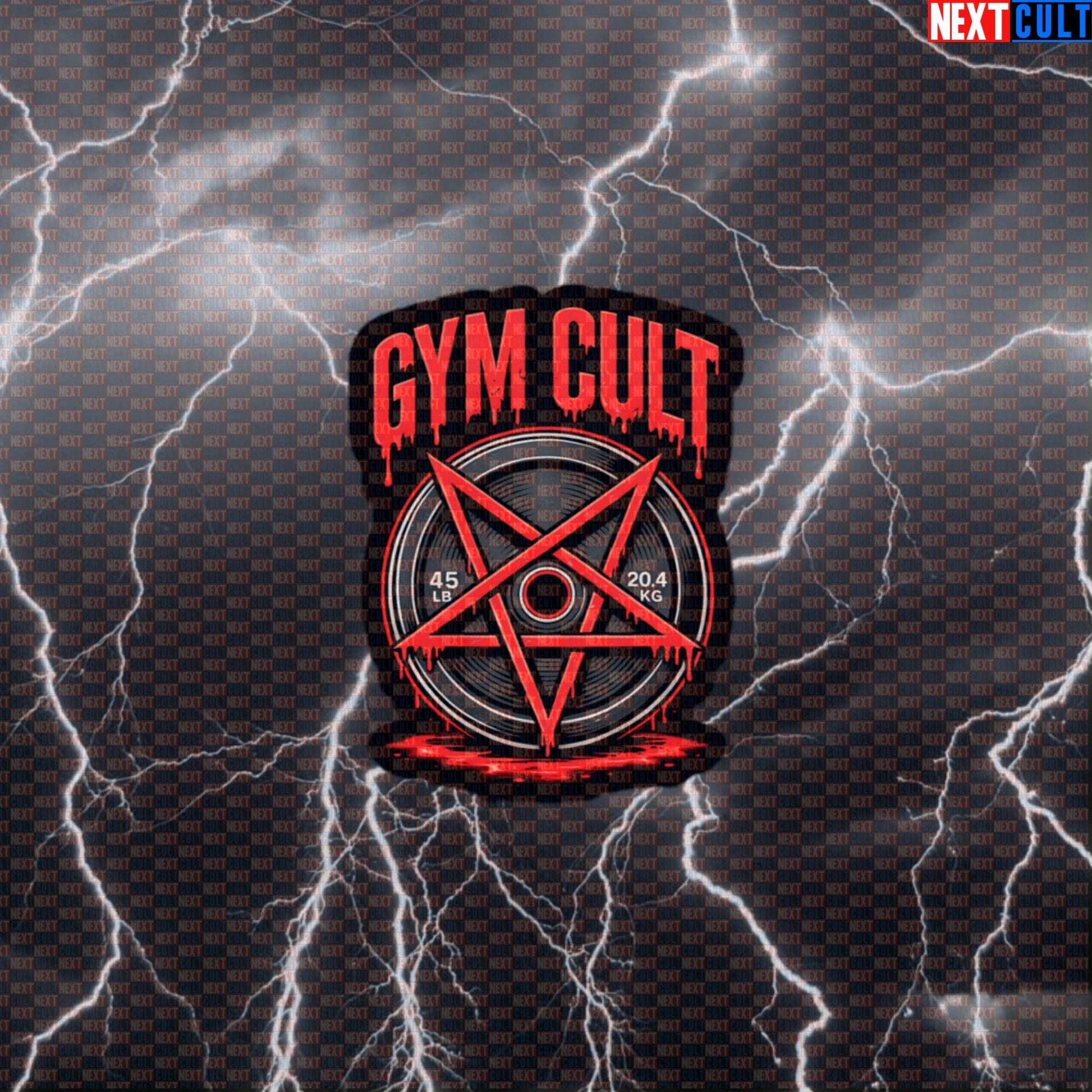 Gym Cult Funny Gym Sticker Occult Barbell Meme – Powerlifting Bodybuilding Workout Fitness Cult Decal Default Title Stickers Next Cult Brand