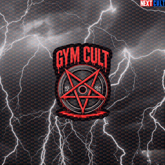 Gym Cult Funny Gym Sticker Occult Barbell Meme – Powerlifting Bodybuilding Workout Fitness Cult Decal Default Title Stickers Next Cult Brand
