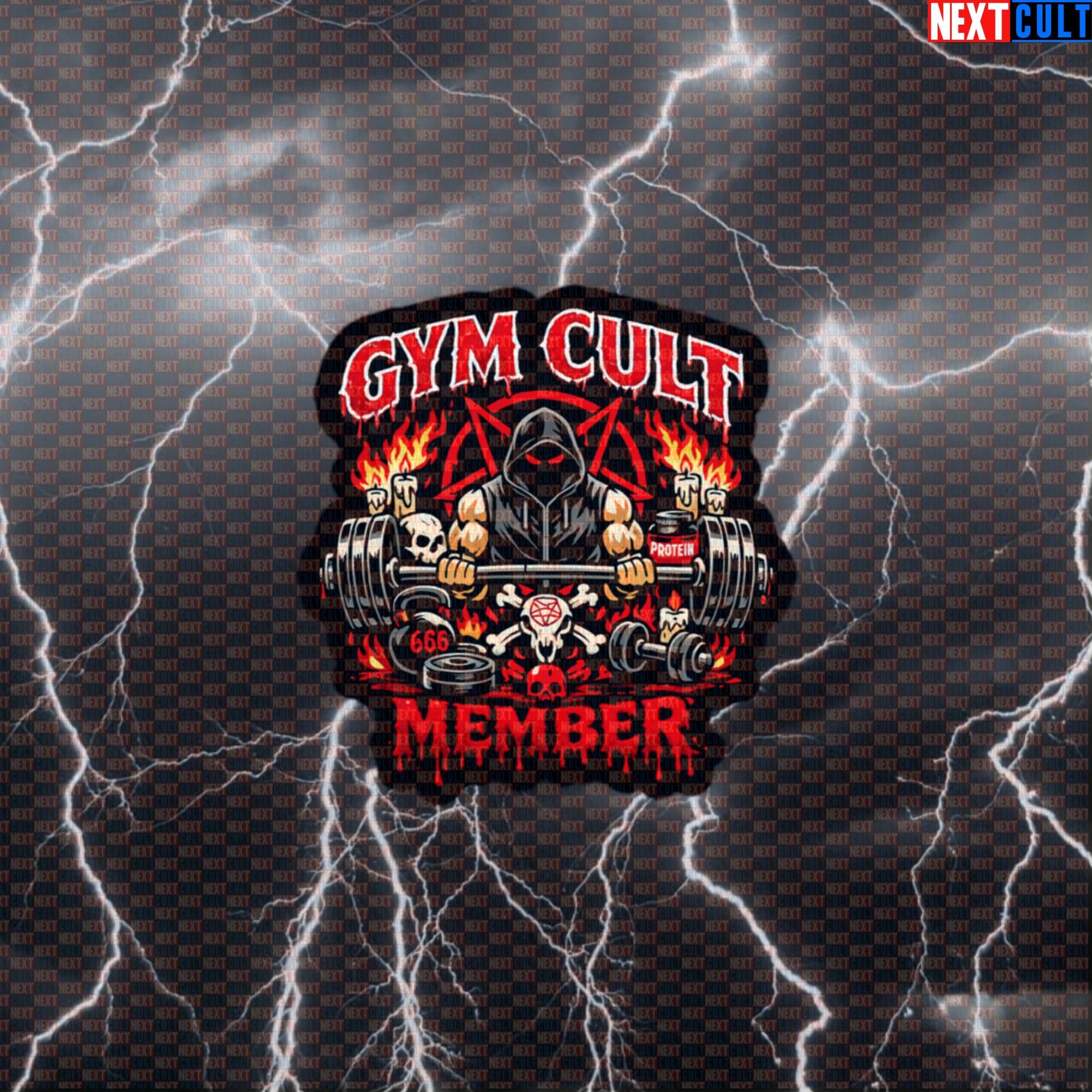 Gym Cult Member Funny Gym Sticker Occult Lifting Meme – Bodybuilding Powerlifting Workout Fitness Cult Decal Default Title Stickers Next Cult Brand