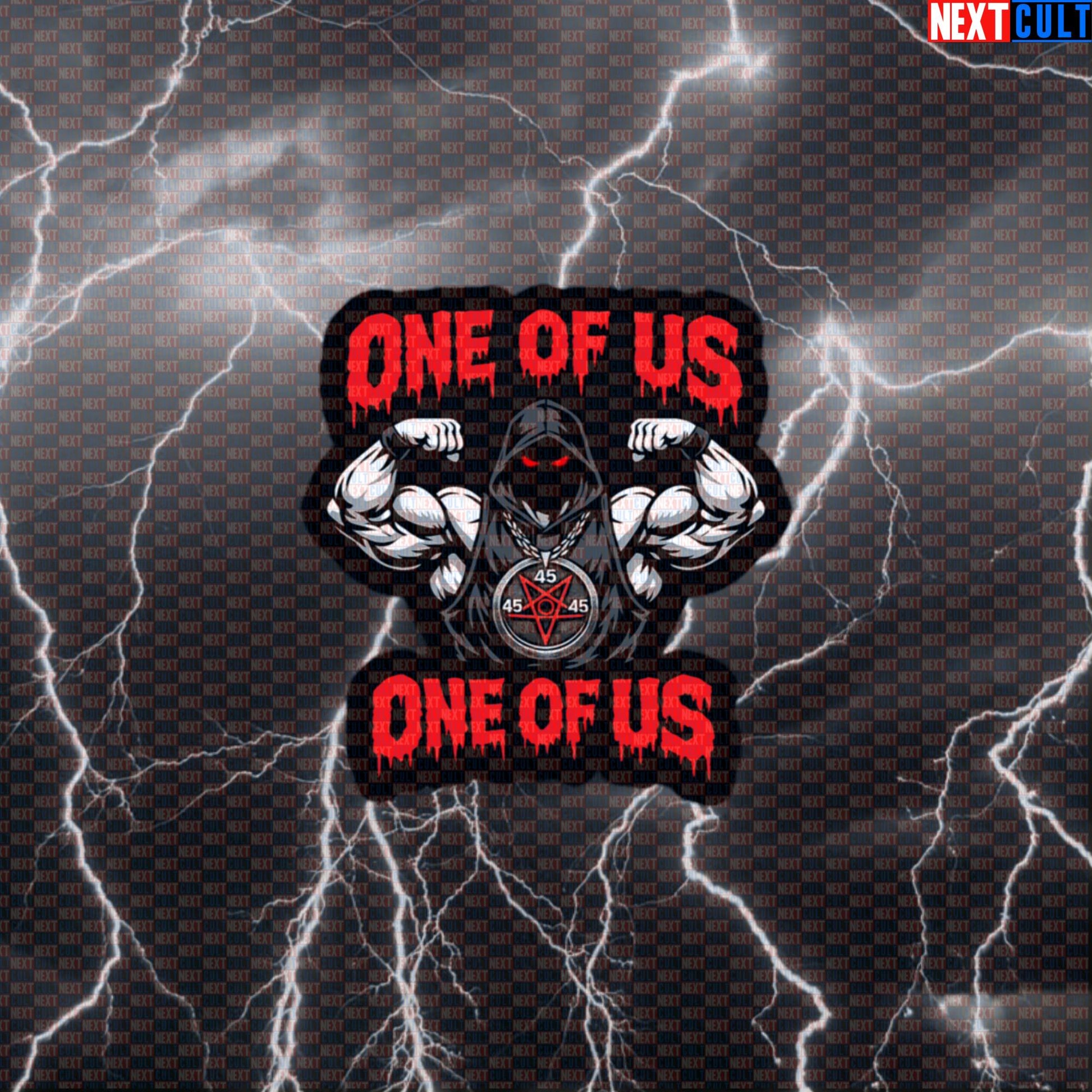 One of Us One of Us Gym Cult Member Funny Gym Sticker Meme Bodybuilding Powerlifting Workout Decal Default Title Stickers Next Cult Brand