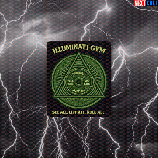 Gym Illuminati See All Lift All Rule All Funny Gym Sticker Secret Society Meme New Gym Order Workout Decal Fitness Cult Default Title Stickers Next Cult Brand