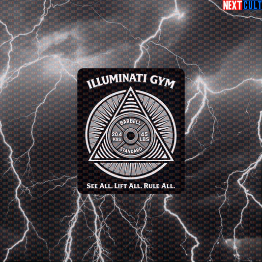 Gym Illuminati See All Lift All Rule All Funny Gym Sticker Secret Society Meme New Gym Order Workout Decal Default Title Stickers Next Cult Brand