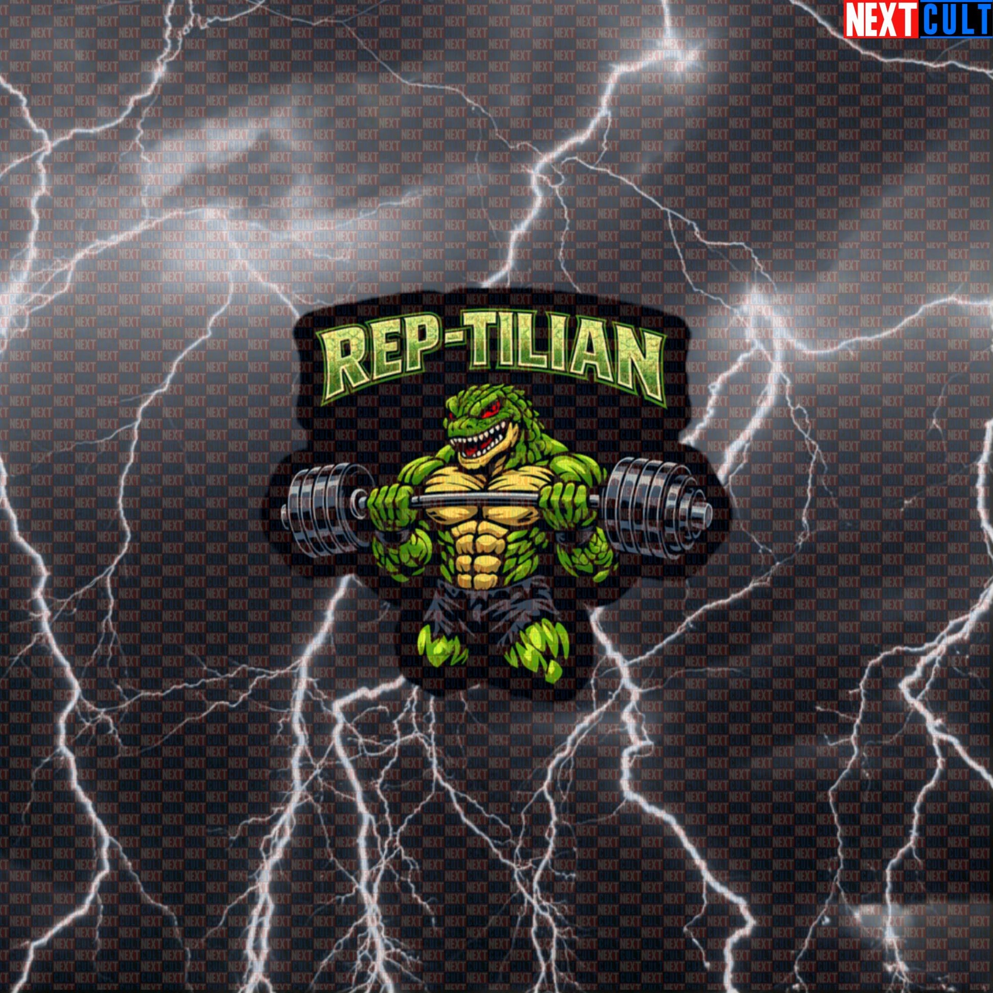 Rep-Tilian Funny Gym Sticker Reptile Reptilian Meme Gym Sticker Bodybuilding Powerlifting Workout Decal Default Title Stickers Next Cult Brand