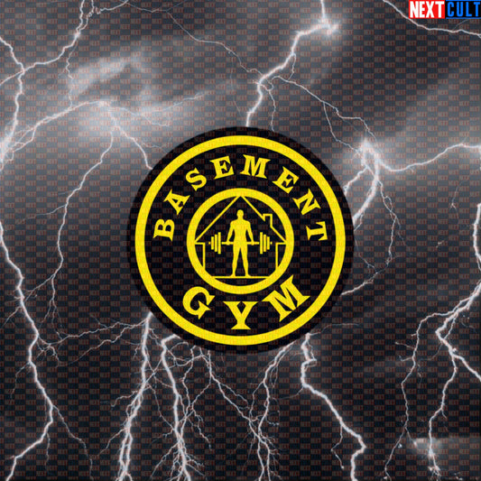 Basement Gym Funny Gym Sticker Decal for Water Bottles Laptops Home Gym Gear Gymbros Default Title Stickers Next Cult Brand