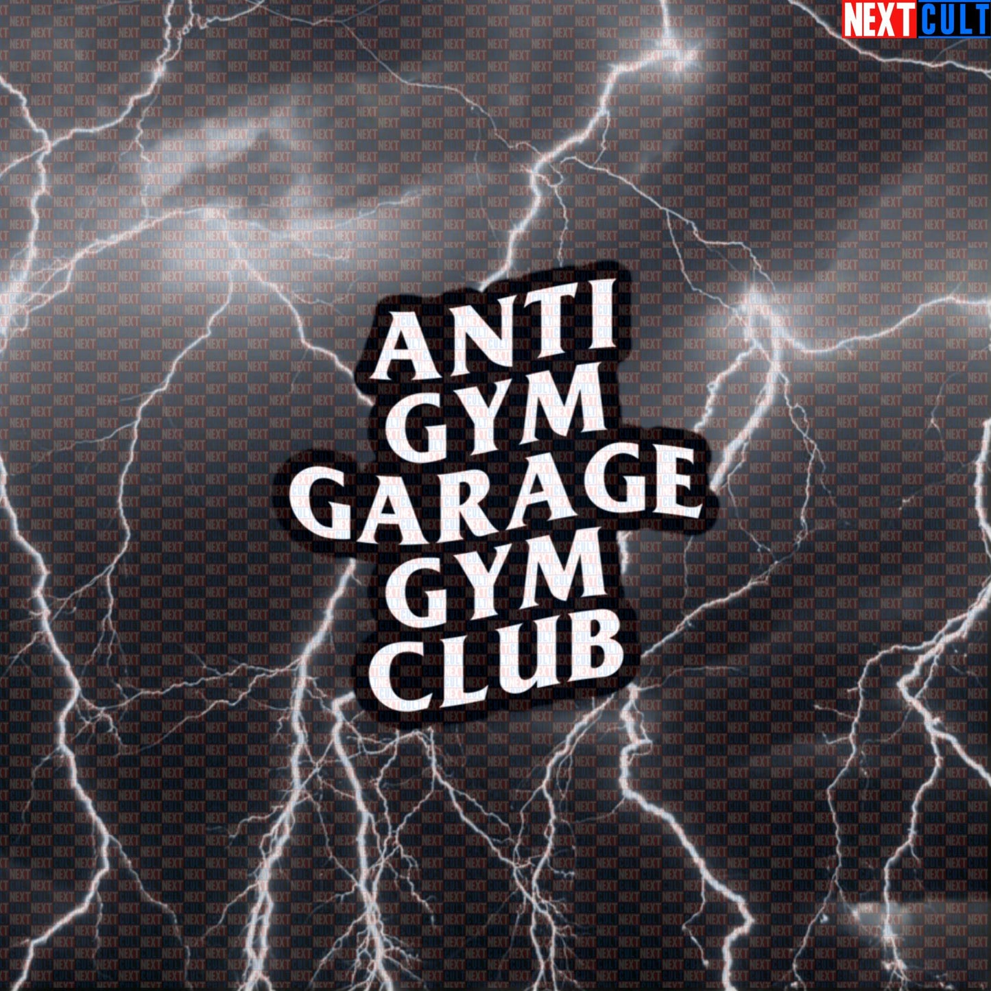 Anti Gym Garage Gym Club Funny Gym Sticker Decal for Garage Gym Equipment Water Bottles and Laptops Default Title Stickers Next Cult Brand