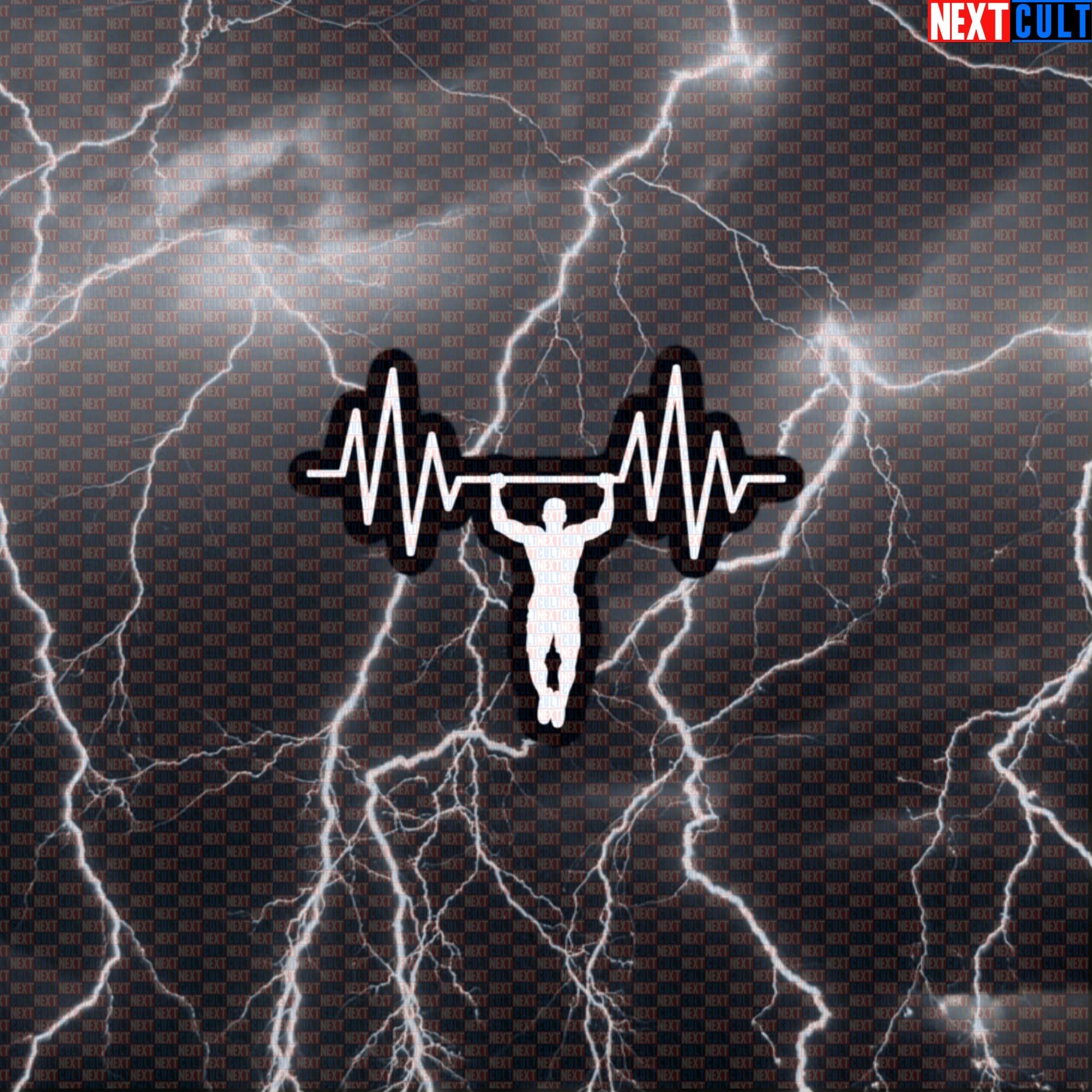 Calisthenics Pullups Heartbeat Funny Gym Sticker Decal for Water Bottles Laptops Workout Gear Athletes Default Title Stickers Next Cult Brand