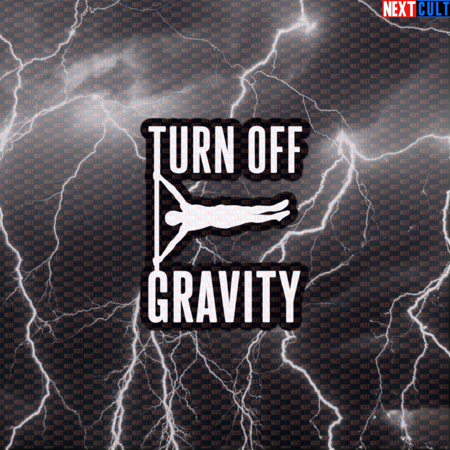 Turn Off Gravity Funny Calisthenics Gym Sticker Decal for Water Bottles Laptops Street Workout Athletes Default Title Stickers Next Cult Brand