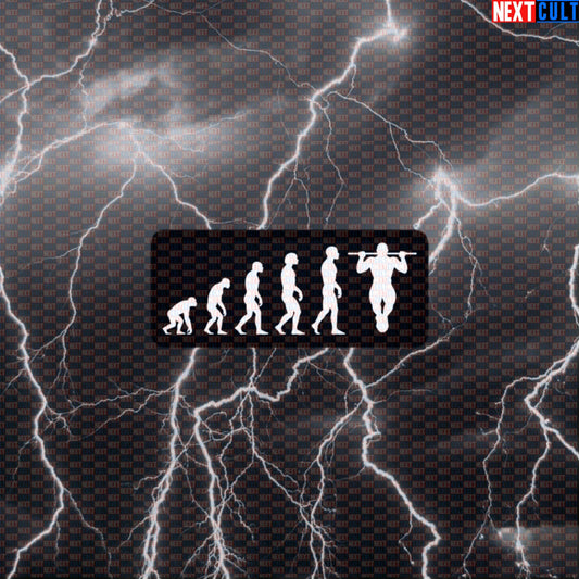 Calisthenics Evolution Funny Gym Sticker Decal for Pullups Lovers Water Bottles Laptops Gym Gear Default Title Stickers Next Cult Brand