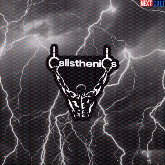 Funny Calisthenics Gym Sticker Decal for Water Bottles Laptops Street Workout and Fitness Lovers Default Title Calisthenics Fitness Gym Workout Next Cult Brand