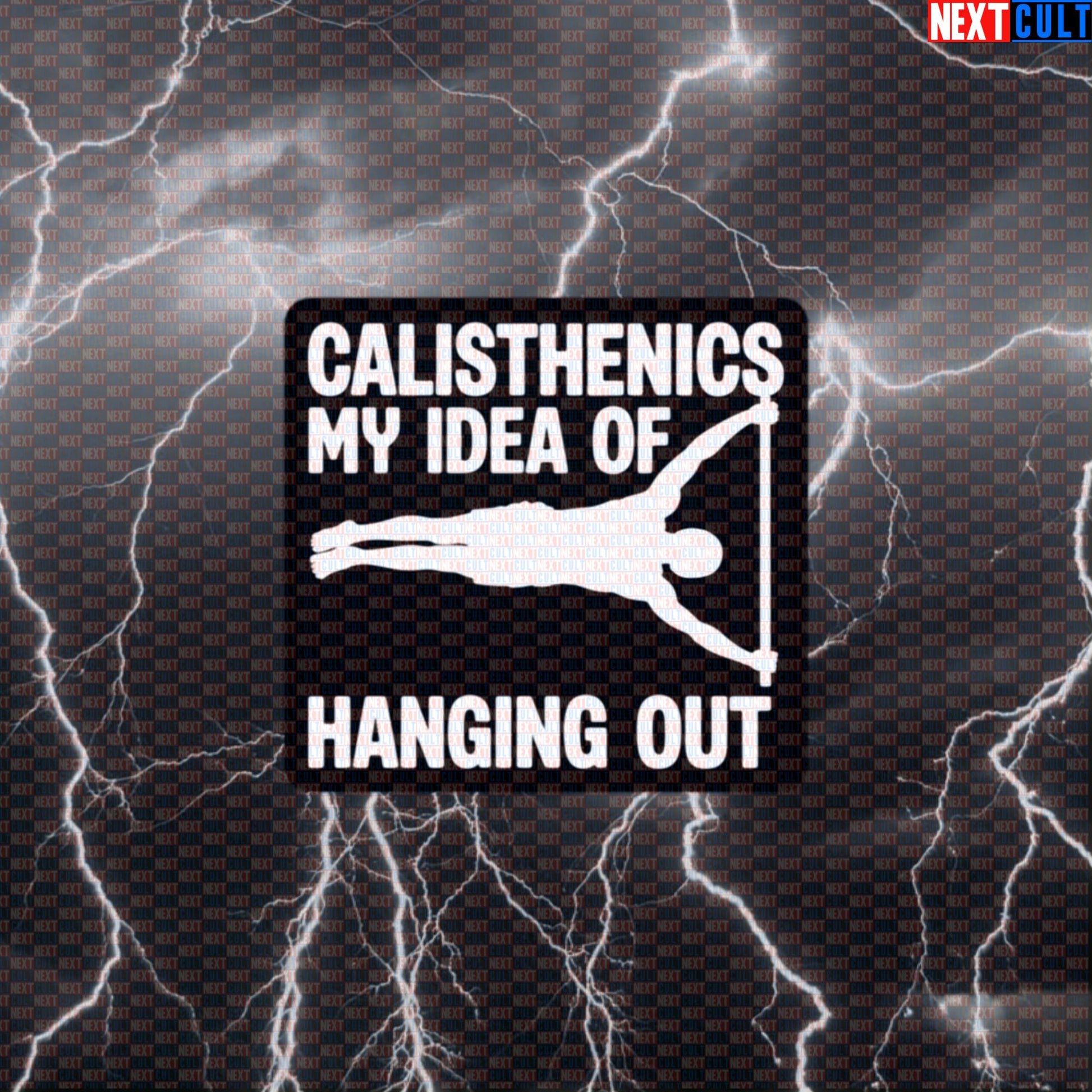 Calisthenics Hanging Out Funny Gym Sticker Decal for Water Bottles Laptops Street Workout Gear Default Title Calisthenics Fitness Gym Workout Next Cult Brand