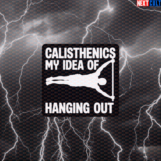 Calisthenics Hanging Out Funny Gym Sticker Decal for Water Bottles Laptops Street Workout Gear Default Title Calisthenics Fitness Gym Workout Next Cult Brand